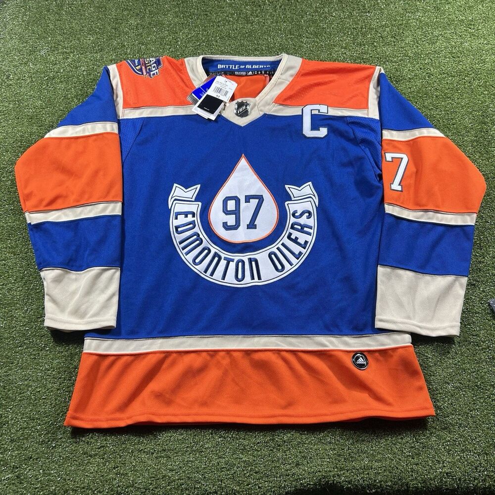 Adidas Edmonton Oilers Connor McDavid #97 2023 Heritage Classic Jersey Size 54